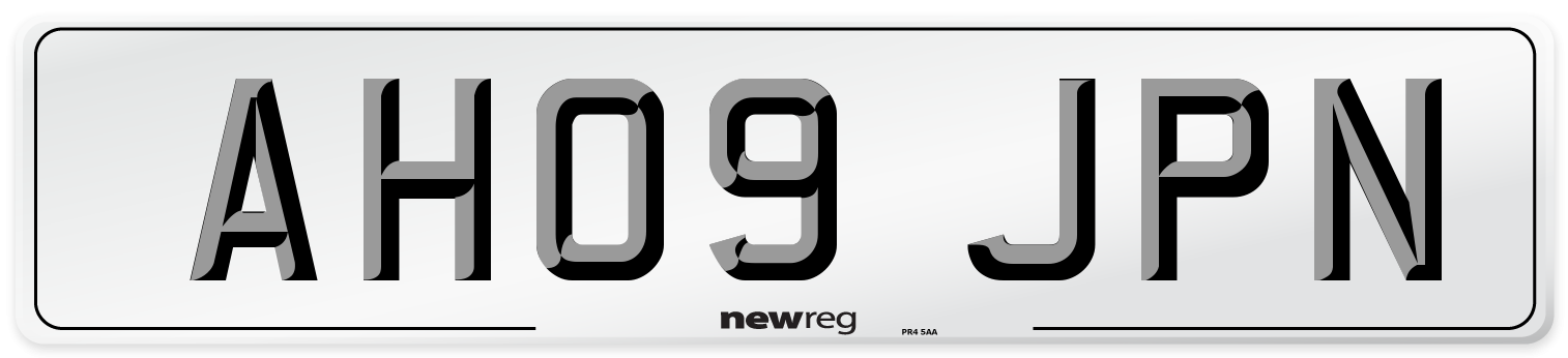 AH09 JPN Number Plate from New Reg